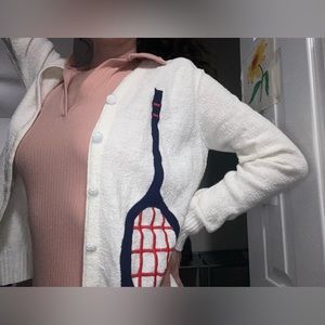 Vintage Saks Fifth Avenue Athletic Tennis Cardigan